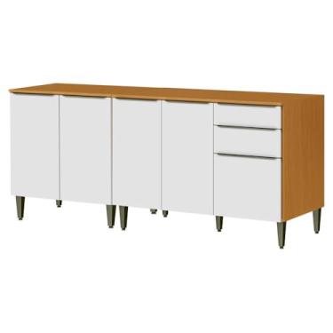 Imagem de Balcao Com Tampo 120 cm E Balcao com Tampo 70 cm Cinamomo Branco Armoveis