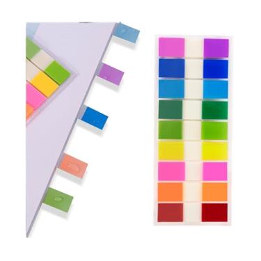 Imagem de 180 peças de bandeiras de página e abas adesivas transparentes - marcadores adesivos para cadernos, livros, organizador de arquivos