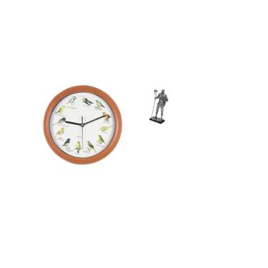 Imagem de Fenteer Relógio de Parede de Pássaro Cantando, Estátua Decorativa de Cavaleiro, Relógios de Parede de Pássaros, Relógios de Parede Pendurados, Decoração de Fi