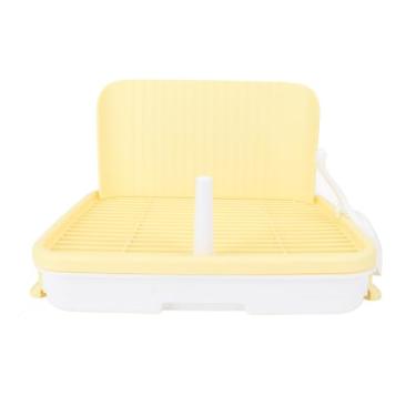 Imagem de aqxreight Vaso Sanitário para Treinamento de Cães Com Parede de Xixi Tamanho Grande Fácil Limpeza Estrutura Estável à Prova de Vazamentos Bandeja Penica para Cães Médios e Grandes Amarelo é o Seu