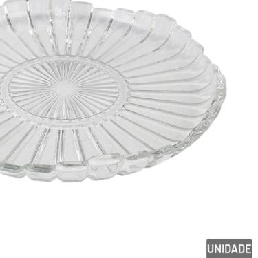 Imagem de MINI PRATO DE BOLO DE VIDRO MILAN 20,5 X 2,3CM - CM12