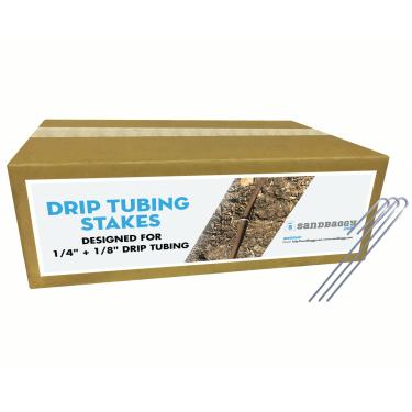 Imagem de Grampos de paisagismo com estacas de tubo DRIP Sandbaggy 12,7 cm ~ Grampos de paisagismo em volume – Pinos de tecido de paisagem – Grampos de jardim – Grampos de capa de solo – Âncoras de cerca – Pregos de gramado – Estacas de jardim