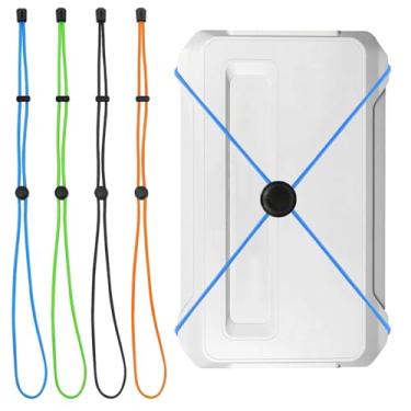 Imagem de 4 peças de tiras espessas de cobertura de gráfico de pesca, elástico ajustável para localizador de peixes, faixas de proteção contra detecção de sonar resistentes ao desgaste de 21 a 100 cm