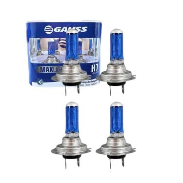 Imagem de Kit 4 Lâmpadas Super Branca H7 12V 55W Lâmpada Branca Gl61H7