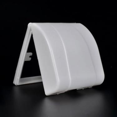 Imagem de Tampa de plugue elétrico fontes de tomada de energia de plástico tomada de proteção de parede tipo 86 protetor de interruptor (branco)