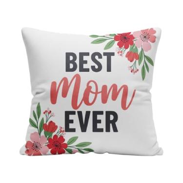 Imagem de wtisan Capa de almofada de presente para mãe, 45,7 x 45,7 cm, melhores presentes para mãe e filho, para o dia das mães, aniversário, Natal, fronha decorativa com envelope de presente