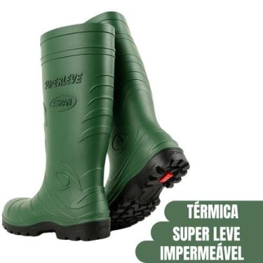 Imagem de Bota Galocha Baspan Superleve Térmica Impermeável Cano Longo Verde, 43