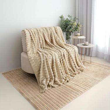 Imagem de Cobertor Queen Manta Flannel Ultrasoft 01 Peça Toque Fofo Polar Almond