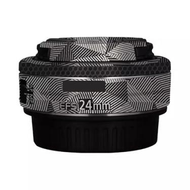 Imagem de EFS 24 2.8 Adesivo de lente de câmera para Canon EF-S 24 mm F2.8 Película protetora de vinil decalque skin (titânio triangular)