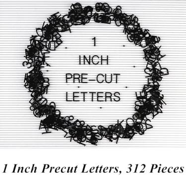 Imagem de Letras de quadro de letras pretas de 2,5 cm - 312 letras de plástico preto premium para quadro de cartas, cartas de feltro para 2,5 cm, perfeitas para quadros de letras, quadros de diretório e muito