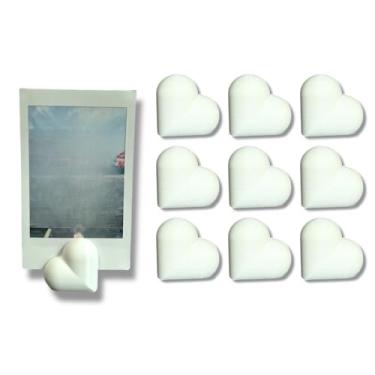 Imagem de Suporte para Fotos e Decoração, Porta-retrato para Casamento e Dia- Base de Apoio para Cartões e Lembranças como Presente(20,Branco PLA)