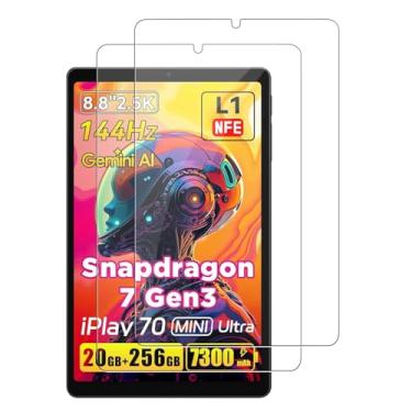 Imagem de Oshmirian 【Pacote com 2】 Protetor de tela para tablet ALLDOCUBE iPlay 70 mini Ultra 22.4 cm – vidro temperado, dureza 9H, antiarranhões, sem bolhas, transparente HD, fácil instalação