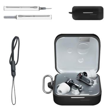 Imagem de Capa para fone de ouvido Nothing (3) – Capa protetora de corpo inteiro de silicone líquido, compatível com carregamento com e sem fio, anti-impressões digitais, à prova de poeira, à prova de choque