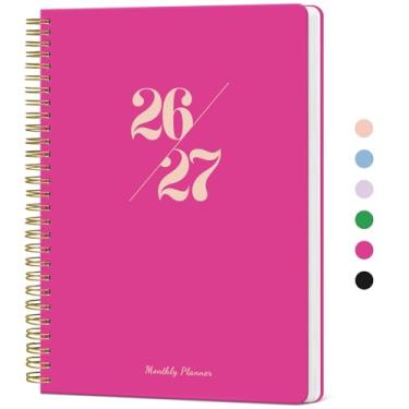 Imagem de Agenda mensal 2026-2027, agenda de 2 meses 2026-2027, funciona de janeiro de 2026 a dezembro de 2027, 17,8 x 25,4 cm, 24 meses, perfeita para planejamento de casa e escritório, rosa fúcsia