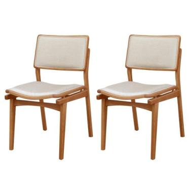 Imagem de Conjunto com 2 Cadeiras em Madeira Eloá - Mobilare