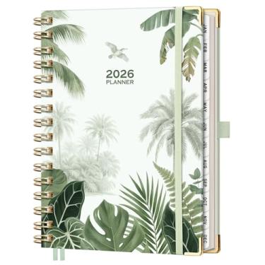 Imagem de AHGXG Agenda 2026, agenda semanal e mensal para mulheres, janeiro de 2026 a dezembro de 2026, tamanho médio (14,5 cm x 21,1 cm), calendário 2026, capa dura com abas mensais, encadernado em espiral