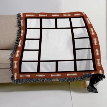 Imagem de Yunhuy Cobertor de sublimação em branco cobertor de flanela para prensa térmica, cobertor personalizado super macio 330GSM com imagens para sofá de cama, cobertores de presente com foto personalizada