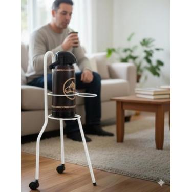 Imagem de Porta Cuia e Garrafa Térmica Porta Chimarrão Erva Mate Aramado Tubular