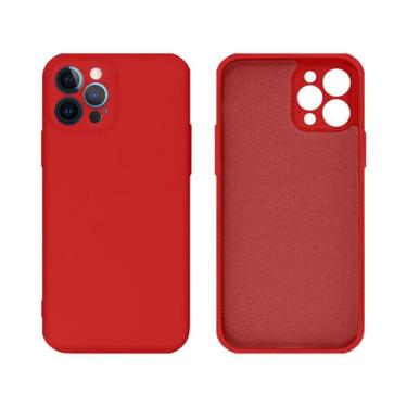 Imagem de Capinha iPhone 12 PRO Proteção Câmera Silicone Aveludado - GCM, Vermel
