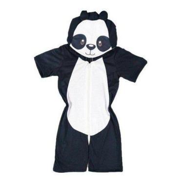 Imagem de Pijama Infantil Macacão Kigurumi Fantasia Urso Pand Parmalat - anjo da