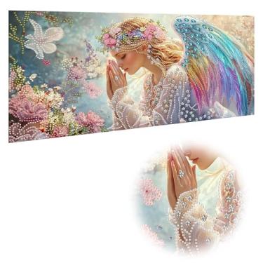 Imagem de Reofrey Kits de arte de diamante grande de forma especial DIY para adultos, kits de pintura de diamante grande de beleza para adultos, tela bordada de ponto cruz de strass para artesanato, decoração