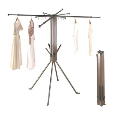Imagem de Hhsdyl Varal de Roupa Dobrável em Forma de Polvo, Varal de Chão Telescópico sem Necessidade de Instalação, Varões de Secagem em Aço Carbono, Ferramenta Perfeita,Grey