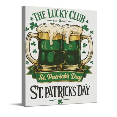 Imagem de Impressão artística de oração do peitoral de São Patrício, arte de parede em tela do dia de São Pátirck, decoração de parede para sala de estar, presente de bênção irlandesa, pôster verde emoldurado