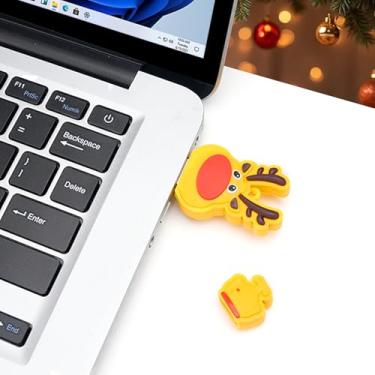 Imagem de Pen Drive USB de 16 GB, dispositivo externo de armazenamento de dados, animal fofo, perfeito para presentear familiares e amigos (rena)