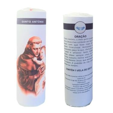 Imagem de Vela 7 dias votiva Santo Antônio 2 unidades
