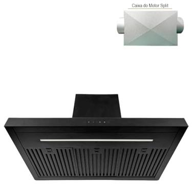 Imagem de Coifa Split Parede Celdom Flat Touch 90cm Black Matte com Motor em Linha