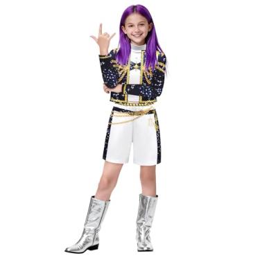 Imagem de Tactzen Conjuntos de roupas elegantes para crianças e meninas Novetly Fashion Performance Merch, Goldenmi, 9-10 Anos