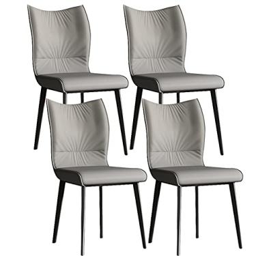 Imagem de Cadeira de jantar, cozinha, sala de jantar, móveis, cadeiras de jantar, conjunto de 4 cadeiras modernas de sala de jantar, cozinha, sala de jantar, macio, fosco, ecológico, assento almofadado e pernas