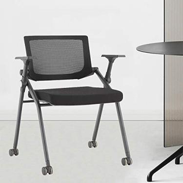 Imagem de Cadeira de escritório para jogos, cadeira de computador, cadeira rolante para computador com quadro de escrita e apoio de braço, cadeira de conferência no meio do encosto, cadeira executiva para