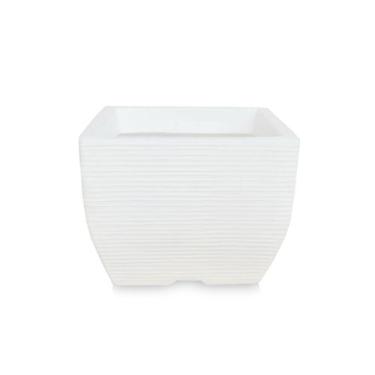 Imagem de Vaso De Planta Quadrado Decorativo Polietileno 30X40 Branco - Foster P