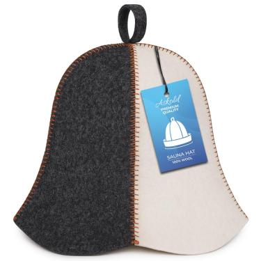 Imagem de ASKOLD Touca de Sauna de Lã para Mulheres Proteger o Cabelo Cinza Branco, Chapéu de Sauna Finlandês Feltro - Chapéu de Sauna Chapéu Banya Feminino - Chapéu de Sauna Russa Chapéu de Sauna de Lã Banya