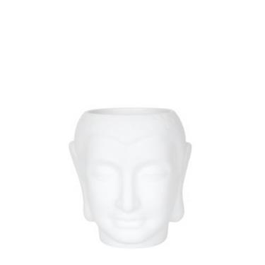 Imagem de Vaso Cachepot Mestre Buda Branco | Ideal para Plantas e Decoração de Interiores