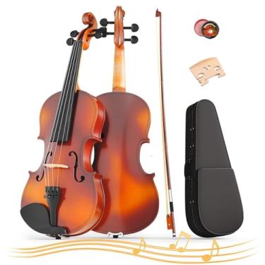 Imagem de Doredo Kit de violino 3/4, violino iniciante, conjunto completo de violinos com estojo, arco, resina, ideal para violinos iniciantes, marrom