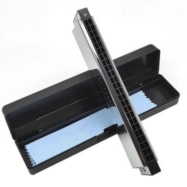 Imagem de Gaita polifônica profissional de 24 furos em tom C, vários timbres para iniciantes, tremolo profissional (chave de A)