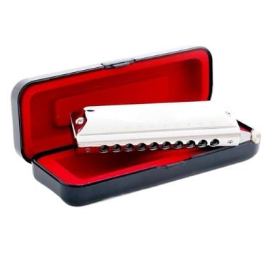 Imagem de Gaita profissional cromática de 10 furos e 40 tons para iniciantes e adultos