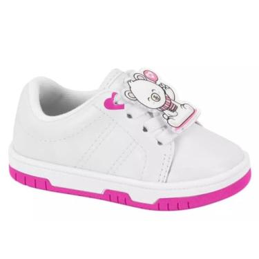 Imagem de Tênis Infantil Molekinha Bebê Ursinho Branco 24
