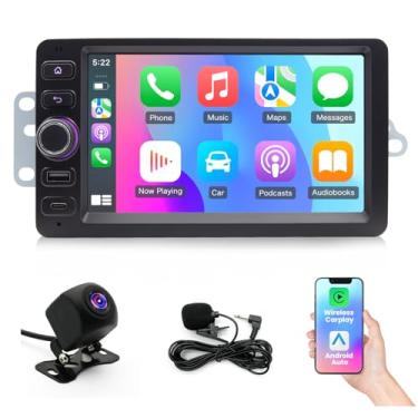 Imagem de Rádio estéreo automotivo 4+64G para Chevy Chevrolet Silverado SSR Tahoe 2003-2006, GMC Sierra Yukon 2003-2006, Hummer 2003-2006, rádio de 17 cm com CarPlay sem fio/Andriod Auto/WiFi/Bluetooth/câmera