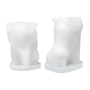 Imagem de MotiveTech Conjunto de 2 peças de de Páscoa em resina epóxi, modelo decorativo artesanal em concreto para mesa, ideal para entusiastas da sala de estar.