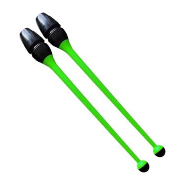 Imagem de Dynwave 2x Bastões de Ginástica Artística Conectáveis ​​para Crianças e Adultos - Equipamento de Treinamento Rítmico Artístico em Borracha, Verde