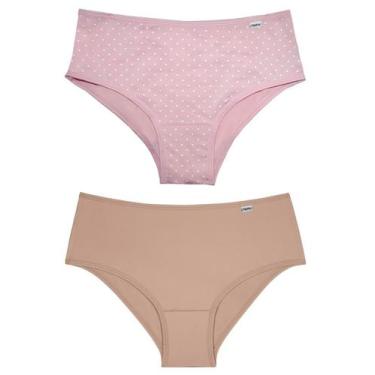 Imagem de Kit/2 Calcinha DelRio 50509 Cintura Média Microfibra T. P/GG, M, K10, 