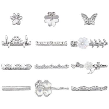 Imagem de SUPERFINDINGS 3 conjuntos de pingentes de pulseira de relógio com tachas, decoração de strass, pulseira de relógio de liga, anéis decorativos para silicone, esportes, relógios inteligentes, decoração