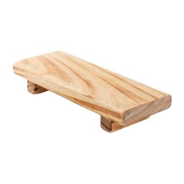 Imagem de Fenteer Suporte de pedestal de madeira para vasos, com base decorativa, porta-velas e saboneteiras para mesa de centro, casa, cozinha e banheiro.