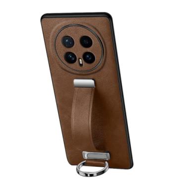 Imagem de LYJSMGZ Capa à prova de choque para Huawei Honor Magic 8 Pro/Magic 8, capa de proteção de lente com tudo incluído, capa de suporte fina, marrom, Majic 8