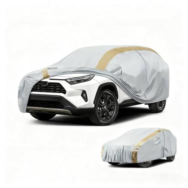 Imagem de Capa de carro personalizada para Toyota RAV4 (2006-2025), impermeável para todos os climas para automóveis, capa resistente, cobertura completa ao ar livre sol neve chuva proteção UV com zíper de