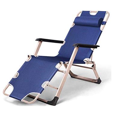 Imagem de YYBOES Espreguiçadeira, cadeiras de jardim, cadeira reclinável, dobrável, espreguiçadeira para uso ao ar livre, acampamento, pátio, gramado necessário