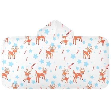 Imagem de Burbuja Toalha de banho com capuz de laço rosa para crianças, toalha de praia de pelúcia macia absorvente para chá de meninas e meninos 3-10 anos, 61 x 127 cm